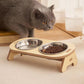 Standing pet food bowl