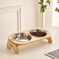 Standing pet food bowl