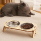 Standing pet food bowl