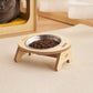 Standing pet food bowl