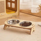 Standing pet food bowl