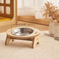 Standing pet food bowl